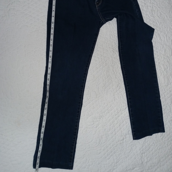 LUCKY BRAND DENIM JEANS SOFIA STRAIGHT NAVY BLUE MODIFIED HEM LOW RISE SIZE 6/28 - Picture 11 of 13